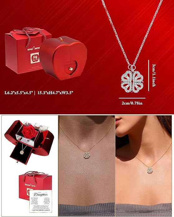 Dearvella Eternal Love Clover Necklace – To My Beautiful Daughter