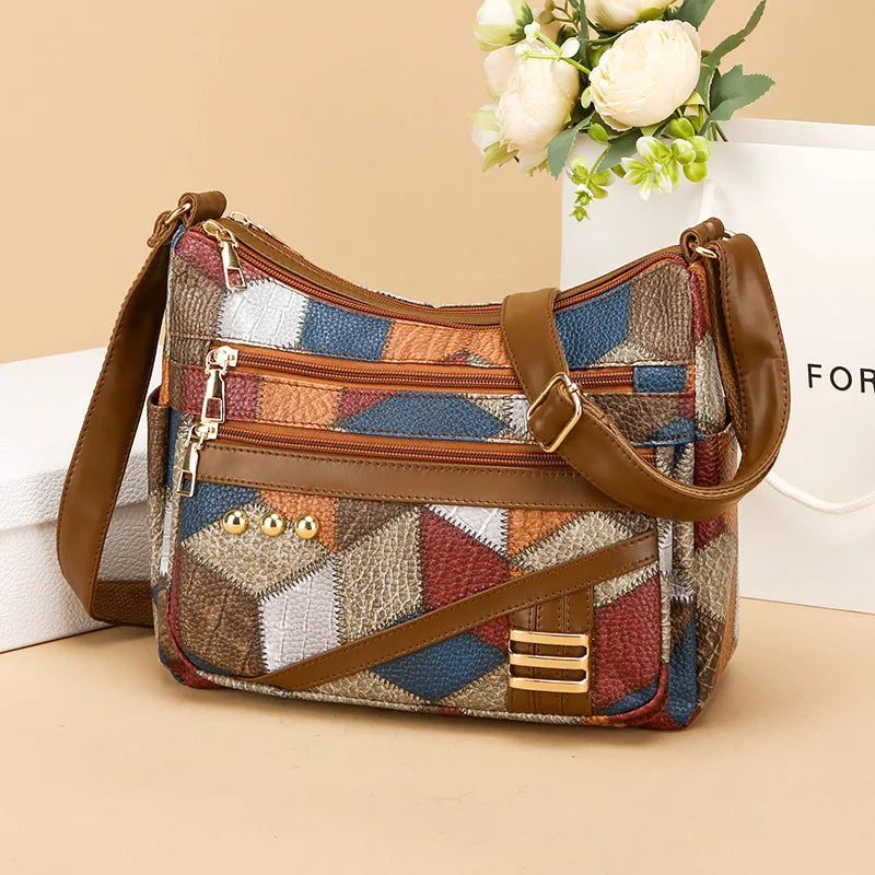 Dearvella Vintage Colourful Crossbody Bag
