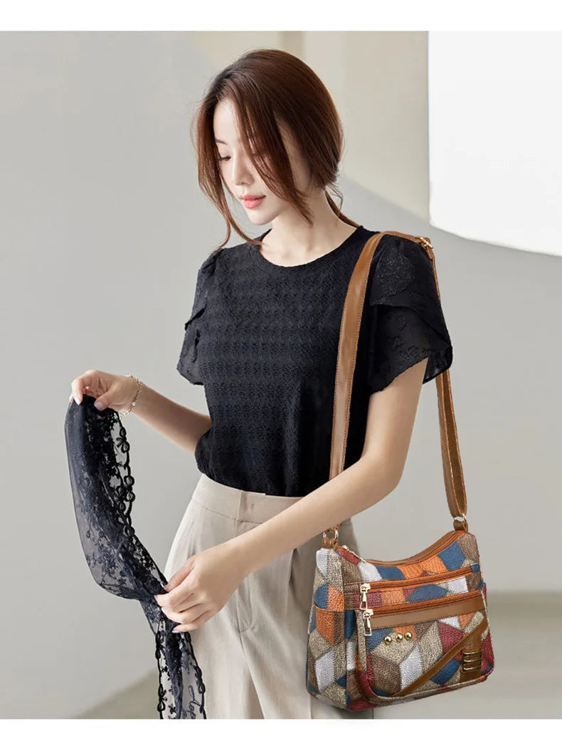 Dearvella Vintage Colourful Crossbody Bag