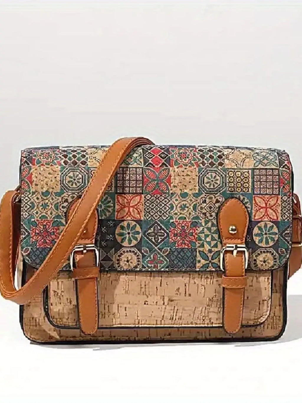 Dearvella Vintage Floral Print Crossbody Bag