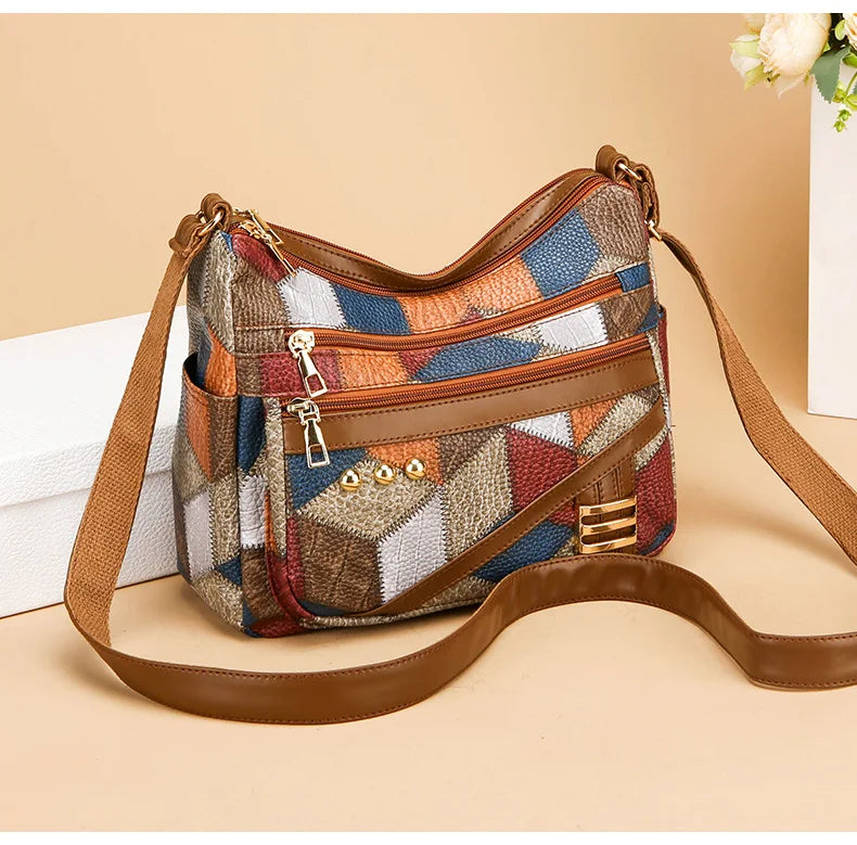 Dearvella Vintage Colourful Crossbody Bag
