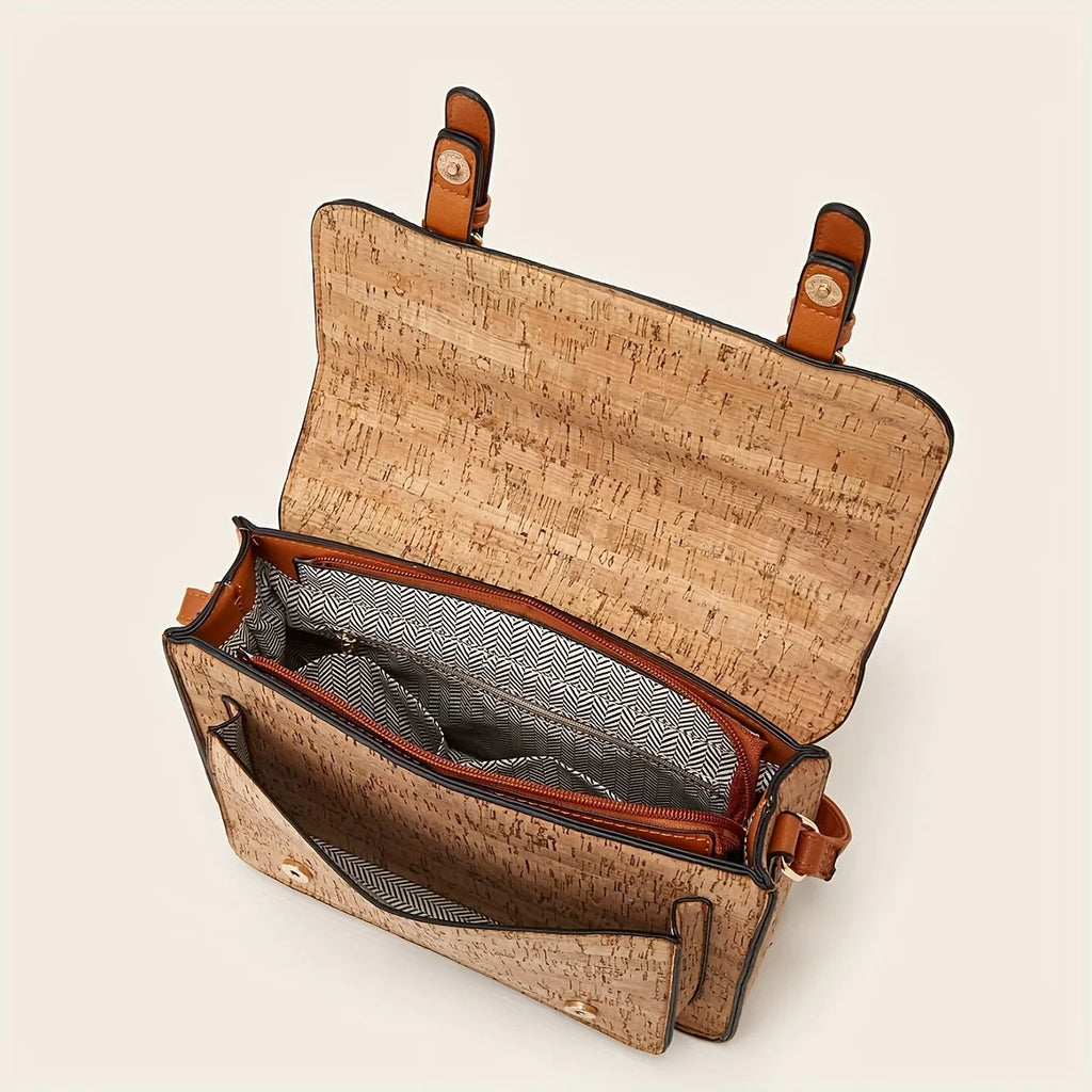 Dearvella Vintage Floral Print Crossbody Bag